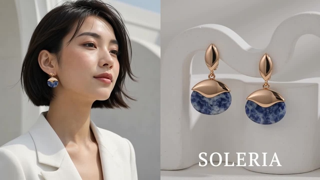 [s04] Sodalite Earrings